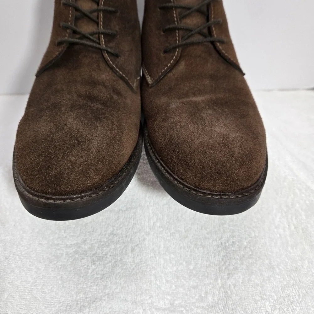 Collection By Clarks Lace Up Chukka Boots Suede Mens Size 11 Color Brown EUC